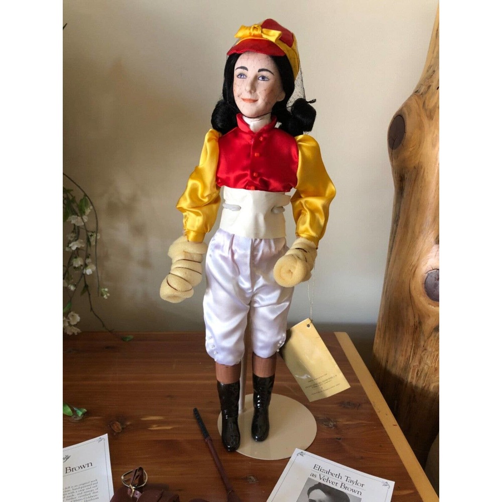 Elizabeth Taylor Franklin Mint National Velvet Porcelain Doll, Box, Everything.